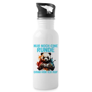 Nur noch eine Runde dann hör ich auf Kinder Gaming - Trinkflasche mit integriertem Trinkhalm - Weiß - Rechts