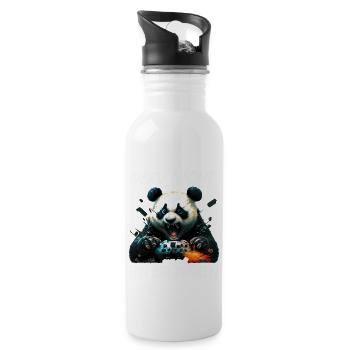 Nur noch eine Runde dann hör ich auf Kinder Gaming - Trinkflasche mit integriertem Trinkhalm - Weiß - Rechts