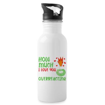 Wenn Ich Dir Sage, Wie Sehr Ich - Trinkflasche mit integriertem Trinkhalm - Weiß - Rechts