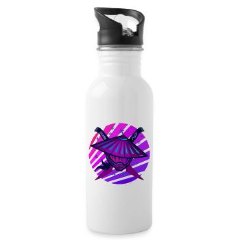 Samouraï Monster Sword violet - Gourde avec paille intégrée - blanc - Droite