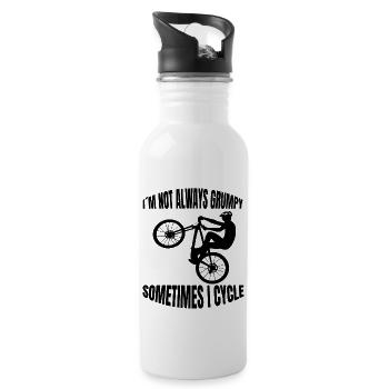 Radfahren Mountainbike Fahrrad Radeln Fahrradtour - Trinkflasche mit integriertem Trinkhalm - Weiß - Rechts