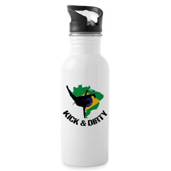 Capoeira pour arts martiaux mixtes et kickboxing - Gourde avec paille intégrée - blanc - Droite