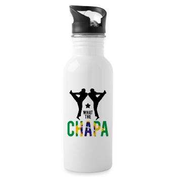 Ginga Capoeira für brasilianische Kampfsportarten - Trinkflasche mit integriertem Trinkhalm - Weiß - Rechts