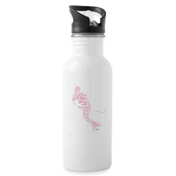 Innebandy Floorball Salibandy Women's Floorball Game - Water bottle with straw - white - Right