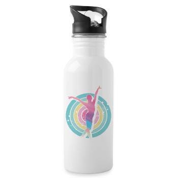 Gymnastique | Gymnastique Gymnastique Filles Femmes - Gourde avec paille intégrée - blanc - Droite