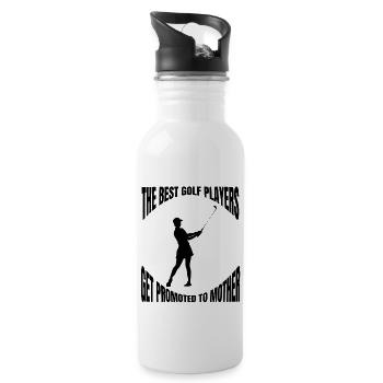 Golfspielerin Golf Golfverein Golfplatz Golfsport - Trinkflasche mit integriertem Trinkhalm - Weiß - Rechts