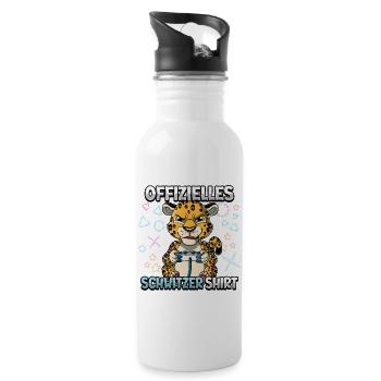 Offizielles Schwitzer Zocken Gamer Ego Shooter - Trinkflasche mit integriertem Trinkhalm - Weiß - Rechts