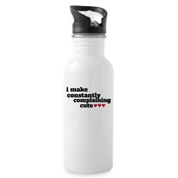 Funny Y2k Shirt, Y2k Baby Tee, Y2k Graphic Shirt, - Water bottle with straw - white - Right