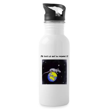 World rat - Water bottle with straw - white - Right