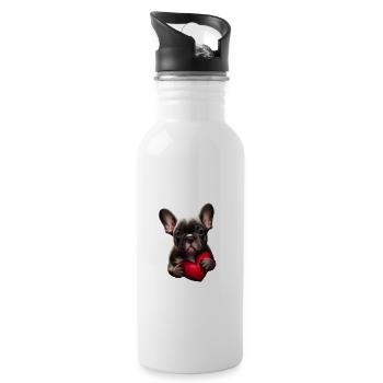 Désolé, mais mon chien est mon Valentin - Gourde avec paille intégrée - blanc - Droite