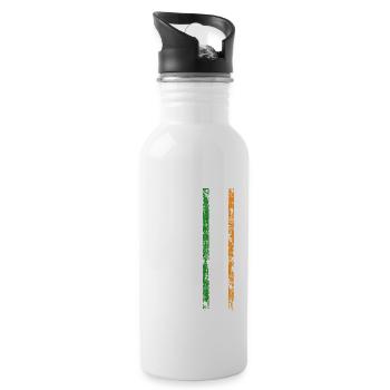Amerikanische Flagge Patriotisch St. Patricks Day - Trinkflasche mit integriertem Trinkhalm - Weiß - Rechts