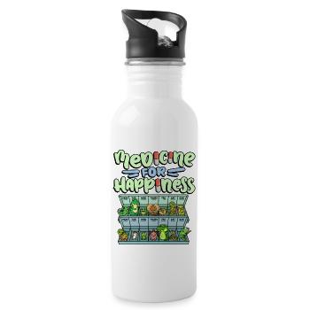 Medicine for Happiness Reptile Wildlife Animal Rescuer - Water bottle with straw - white - Right