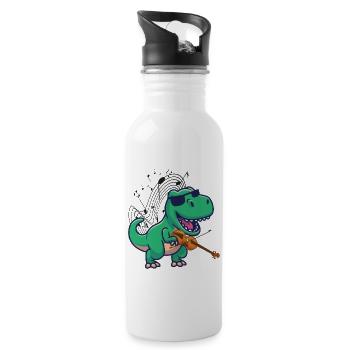 Violon Violoniste T-Rex Dinosaur - Gourde avec paille intégrée - blanc - Droite