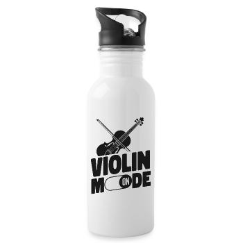 Violon Violoniste Mode Violon On - Gourde avec paille intégrée - blanc - Droite