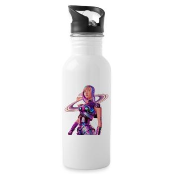 Space Girl 2 - Water bottle with straw - white - Right