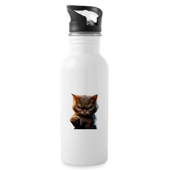 Ihr seid doch wieder ohne Aufsicht ich merk das - Trinkflasche mit integriertem Trinkhalm - Weiß - Rechts