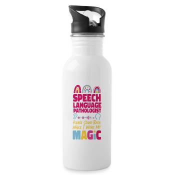Speech Therapist Therapy Assistant - Water bottle with straw - white - Right