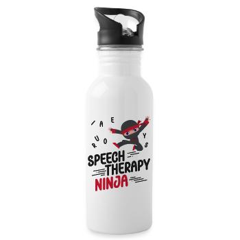 Speech Therapist Therapy Assistant - Water bottle with straw - white - Right