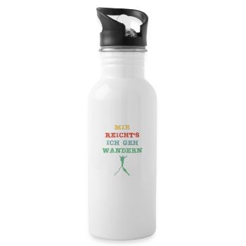 J’en ai assez, je pars en randonnée ! - Gourde avec paille intégrée - blanc - Droite