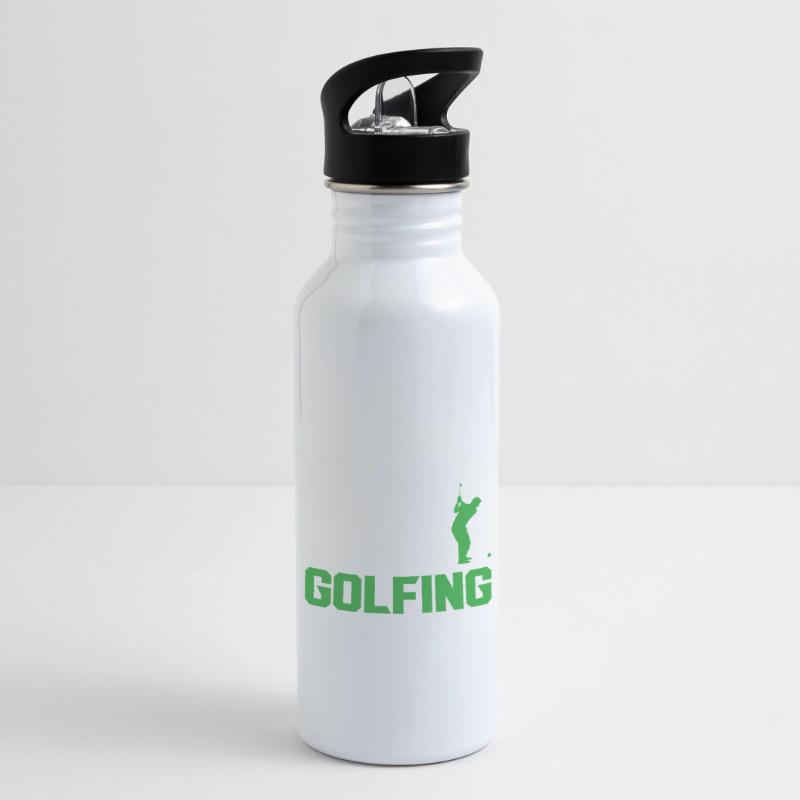 Golf Evolution From Monkey To Men Golfing Water bottle with straw