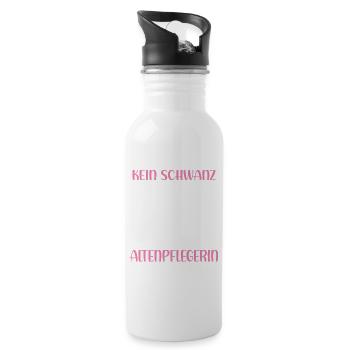 Pflegekraft Senioren Betreuung Pflege - Trinkflasche mit integriertem Trinkhalm - Weiß - Rechts