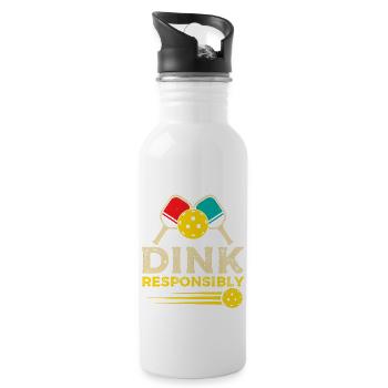 Dink Paddle Sports Pickleball responsable - Gourde avec paille intégrée - blanc - Droite