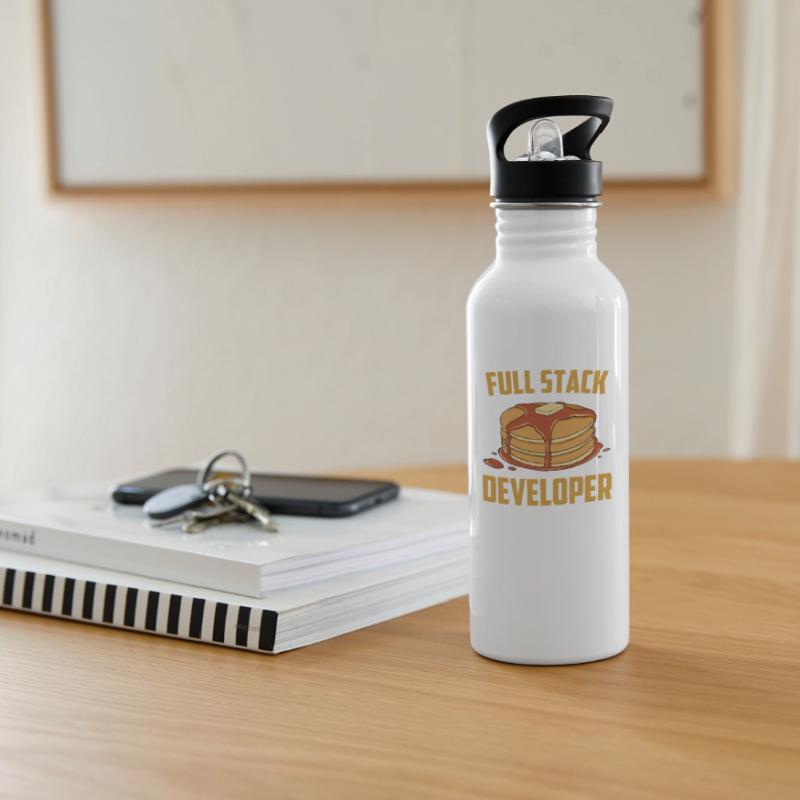 Full Stack Developer - Software Science Programmer Water bottle with straw