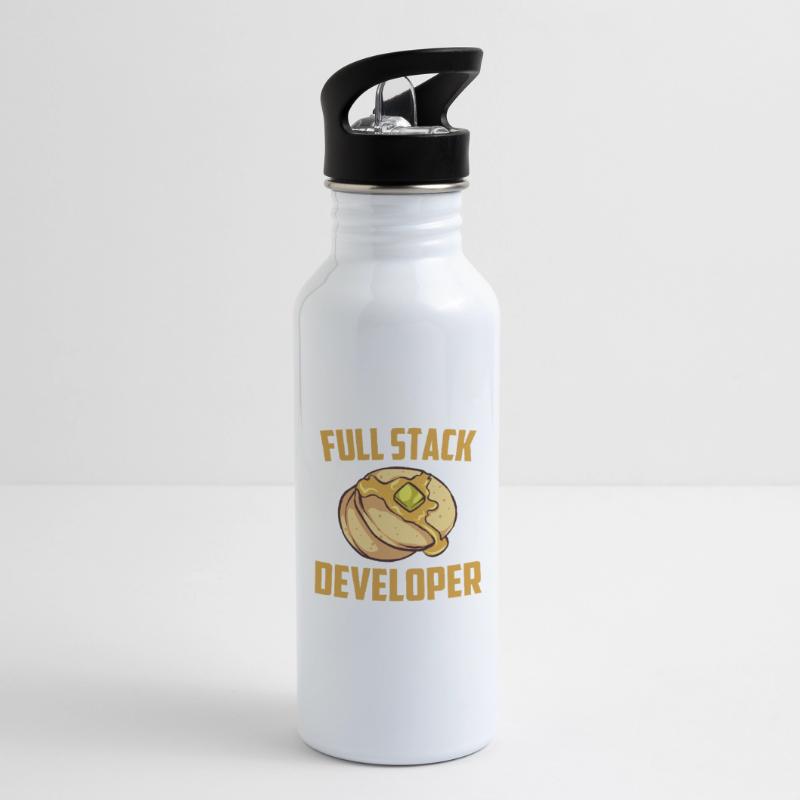 Full Stack Developer - Coding Science Programmer Water bottle with straw