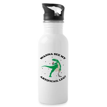 Leg prosthesis design and leg prostheses - Water bottle with straw - white - Right