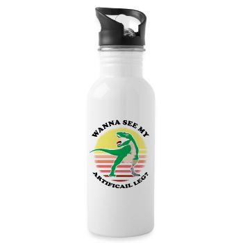 Bionic leg design for leg prostheses - Water bottle with straw - white - Right