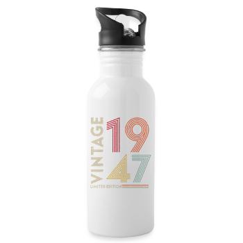 Vintage 1947 Limited edition - Water bottle with straw - white - Right