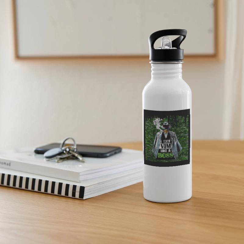 I Exit VIM like a Boss for Linux Linux Lover and Trinkflasche mit integriertem Trinkhalm