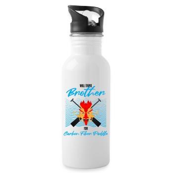 Dragon boating theme for dragon boat paddling - Water bottle with straw - white - Right