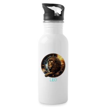 Embrassez votre identité Lion: Leo Pride Zodiac - Gourde avec paille intégrée - blanc - Droite
