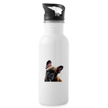 S’il vous plaît, n’effrayez pas mon chien Français Bulldog - Gourde avec paille intégrée - blanc - Droite