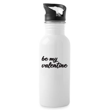 Valentinstag Spruch - Trinkflasche mit integriertem Trinkhalm - Weiß - Rechts