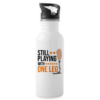 Artificial limb design for leg prosthesis - Water bottle with straw - white - Right