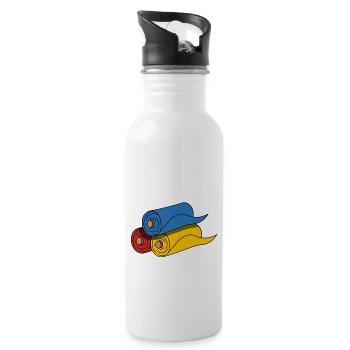 I Just Want All This Fabrics - Water bottle with straw - white - Right