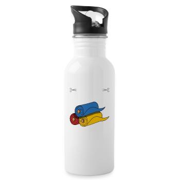 If You Don't Like Fabrics Sew Ry, You Need Therapy - Water bottle with straw - white - Right