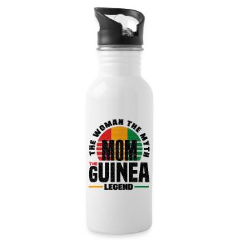 Guinée Guinée Guinée Flag Fête des mères - Gourde avec paille intégrée - blanc - Droite