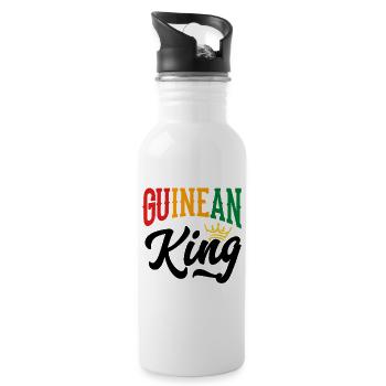 Roi de Guinée Guinée Drapeau de Guinée - Gourde avec paille intégrée - blanc - Droite