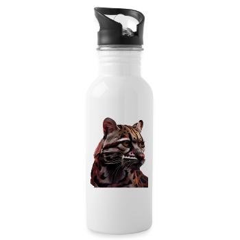just a boy girl who loves Ocelots Ocelot ocelot ocelot - Water bottle with straw - white - Right