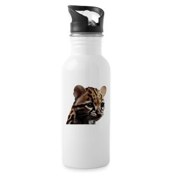 just a boy girl who loves Ocelots Ocelot ocelot ocelot - Water bottle with straw - white - Right