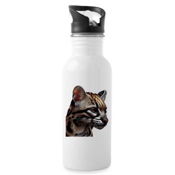 just a boy girl who loves Ocelots Ocelot ocelot ocelot - Water bottle with straw - white - Right