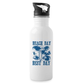 JOURNÉE DE PLAGE MEILLEUR JOUR - Gourde avec paille intégrée - blanc - Droite