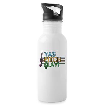 Opera Singer Vocalist Voice Pitch Choir Show - Water bottle with straw - white - Right