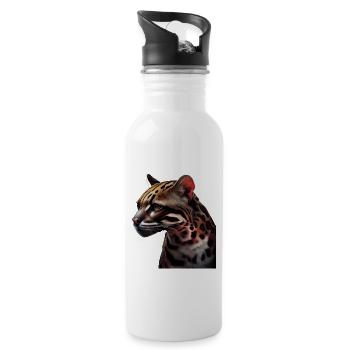 just a boy girl who loves Ocelots Ocelot ocelot ocelot - Water bottle with straw - white - Right