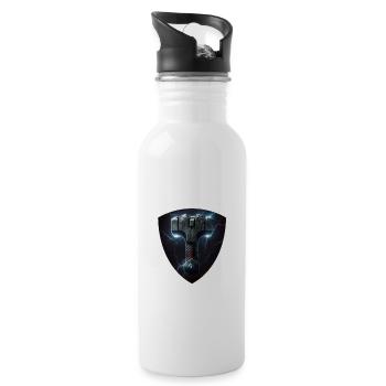 Papa Vathor Va Thor Vatertag Vatertagsgeschenk - Trinkflasche mit integriertem Trinkhalm - Weiß - Rechts