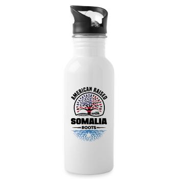 Un Américain élevé avec des racines somaliennes Somalie somalienne - Gourde avec paille intégrée - blanc - Droite