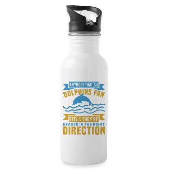 DOLPHINS FAN FEELS THEY ARE DIRECTION - Water bottle with straw - white - Right